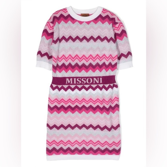NWOT Missoni Kids
 zigzag-print short-sleeve dress - Picture 1 of 9